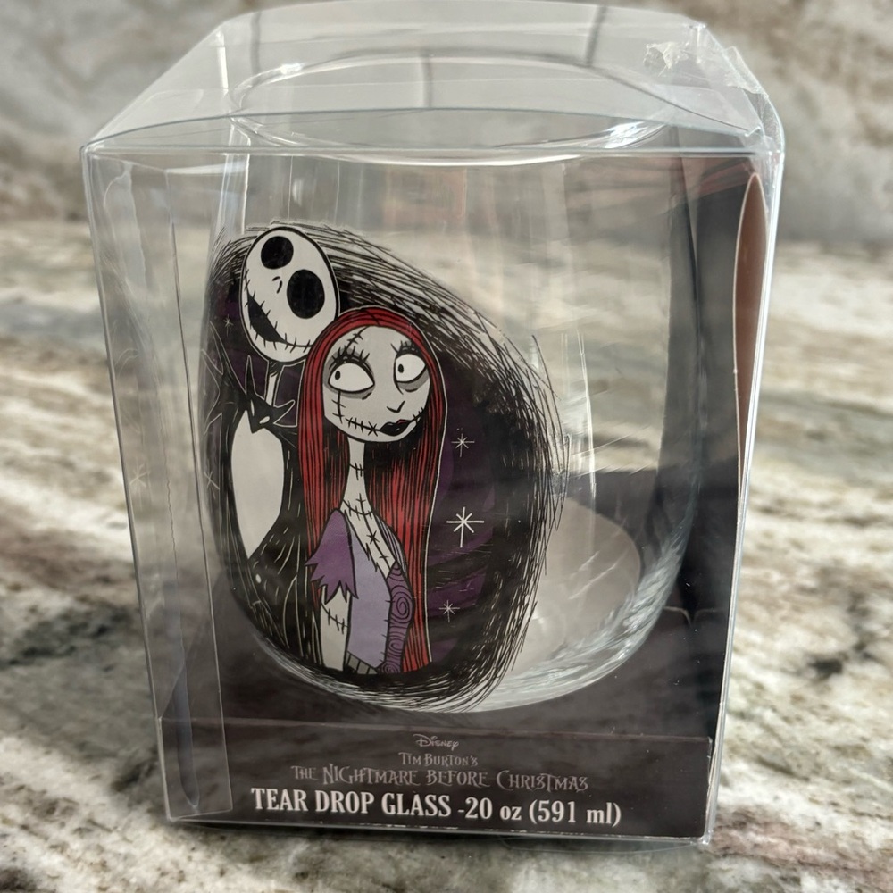 Disney The Nightmare Before Christmas Jack & Sally Stemless Wine Glass